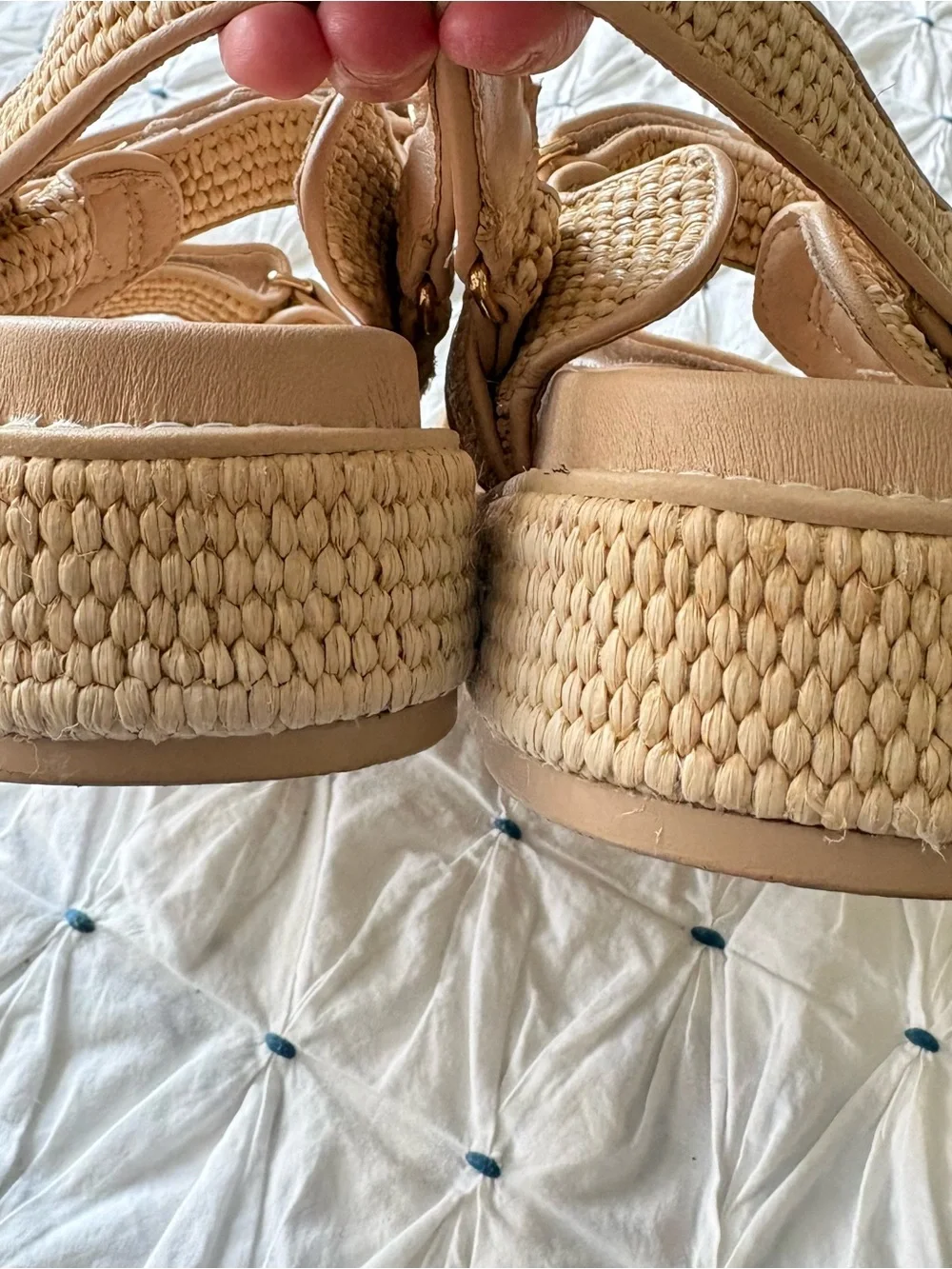 Steve Madden Women's Bigmona Platform Sandals - Natural Raffia - Size 7 -